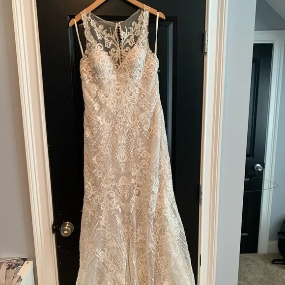 justin alexander fit and flare wedding dress Lace Long Sleeve Fitted Wedding Dress | Long Sleeve Gowns